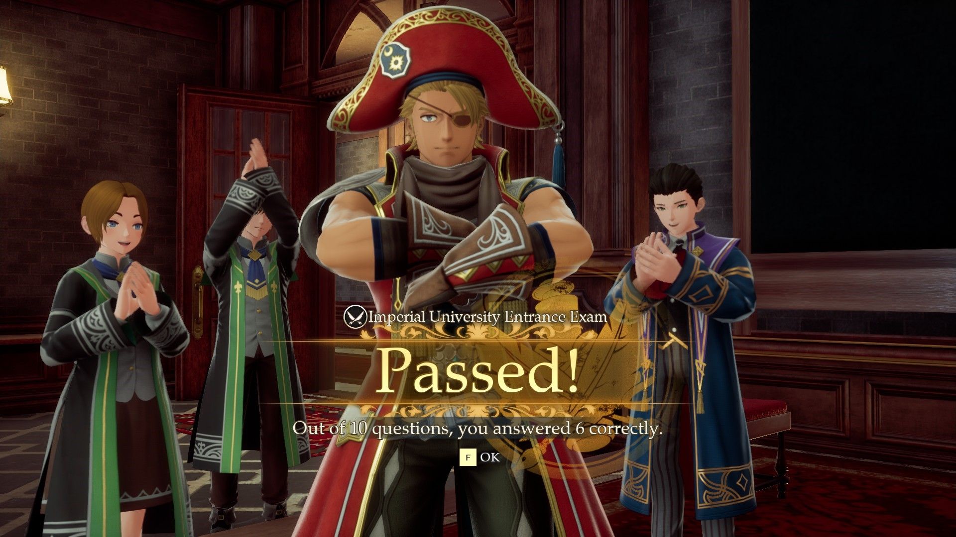 Passing the entrance exam in Romancing Saga 2.-1