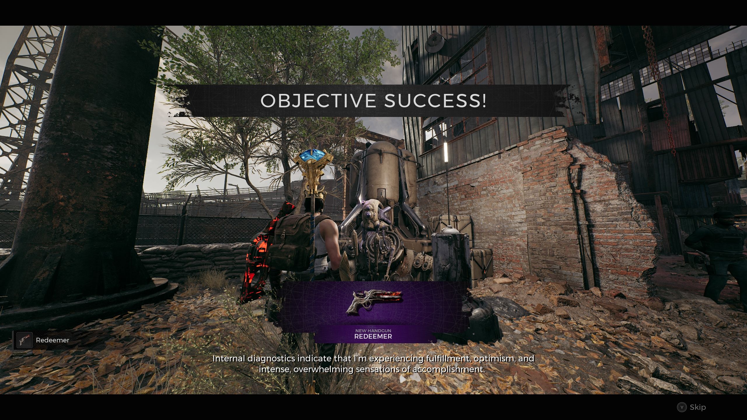 Player just obtained the Redeemer secret hand gun - Remnant 2-1