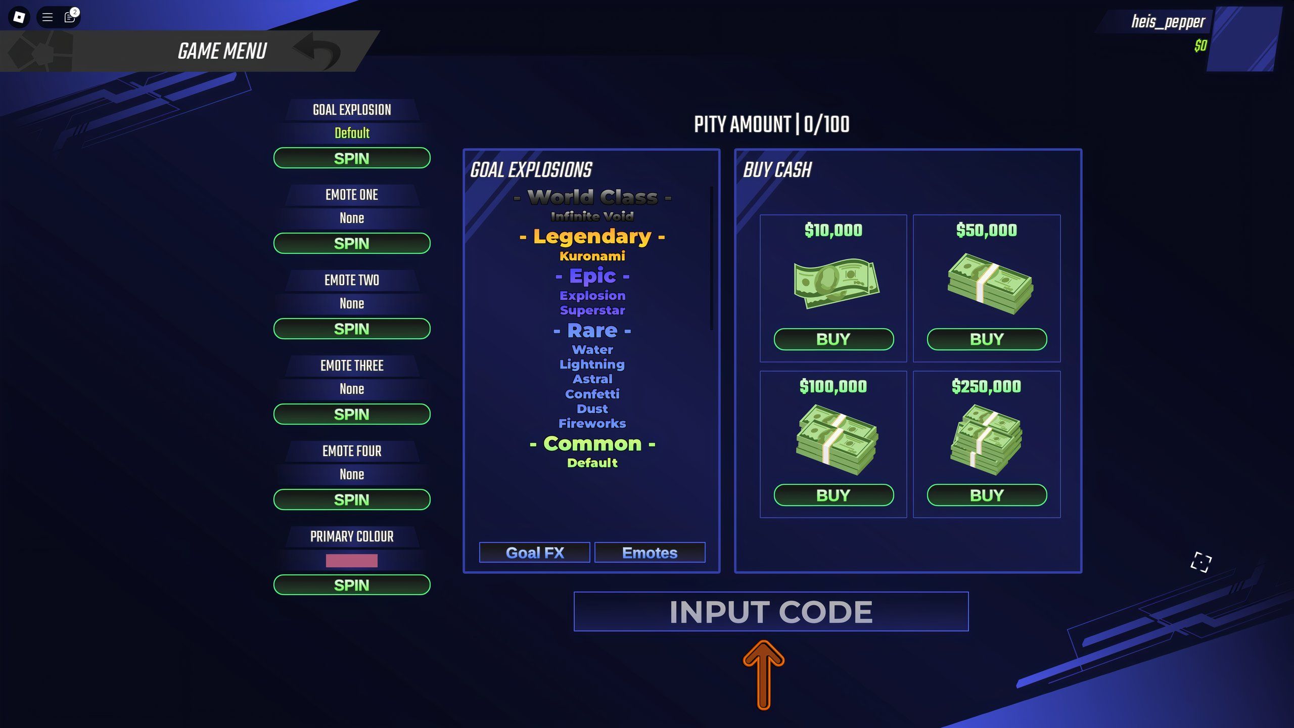 the codes box in Skillful on Roblox