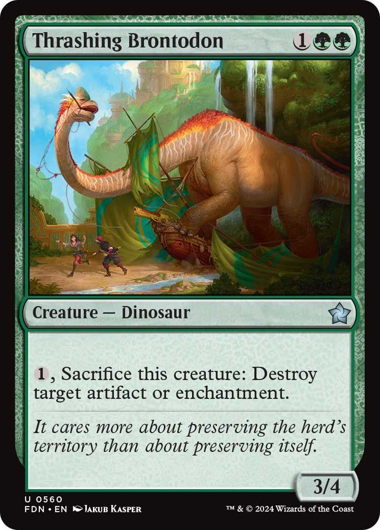 Thrashing Brontodon from Magic: The Gathering Foundations