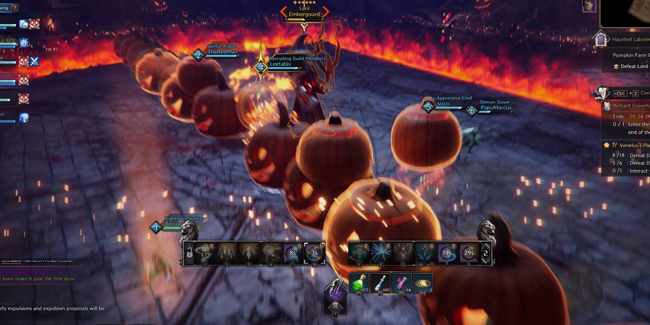 Throne And Liberty Haunted Labyrinth Pumpkin Wave.