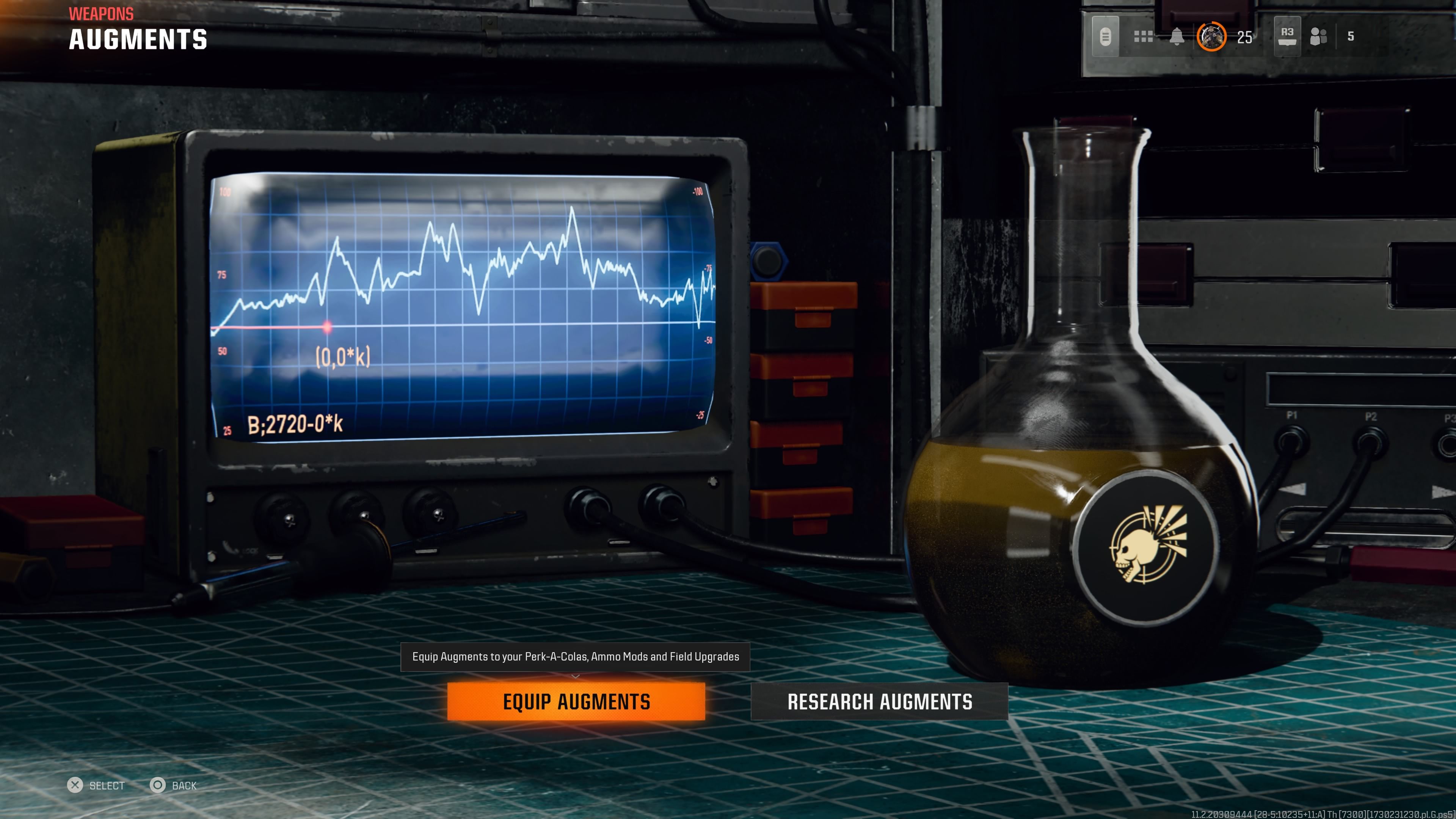 A picture of the research augment menu - bo6