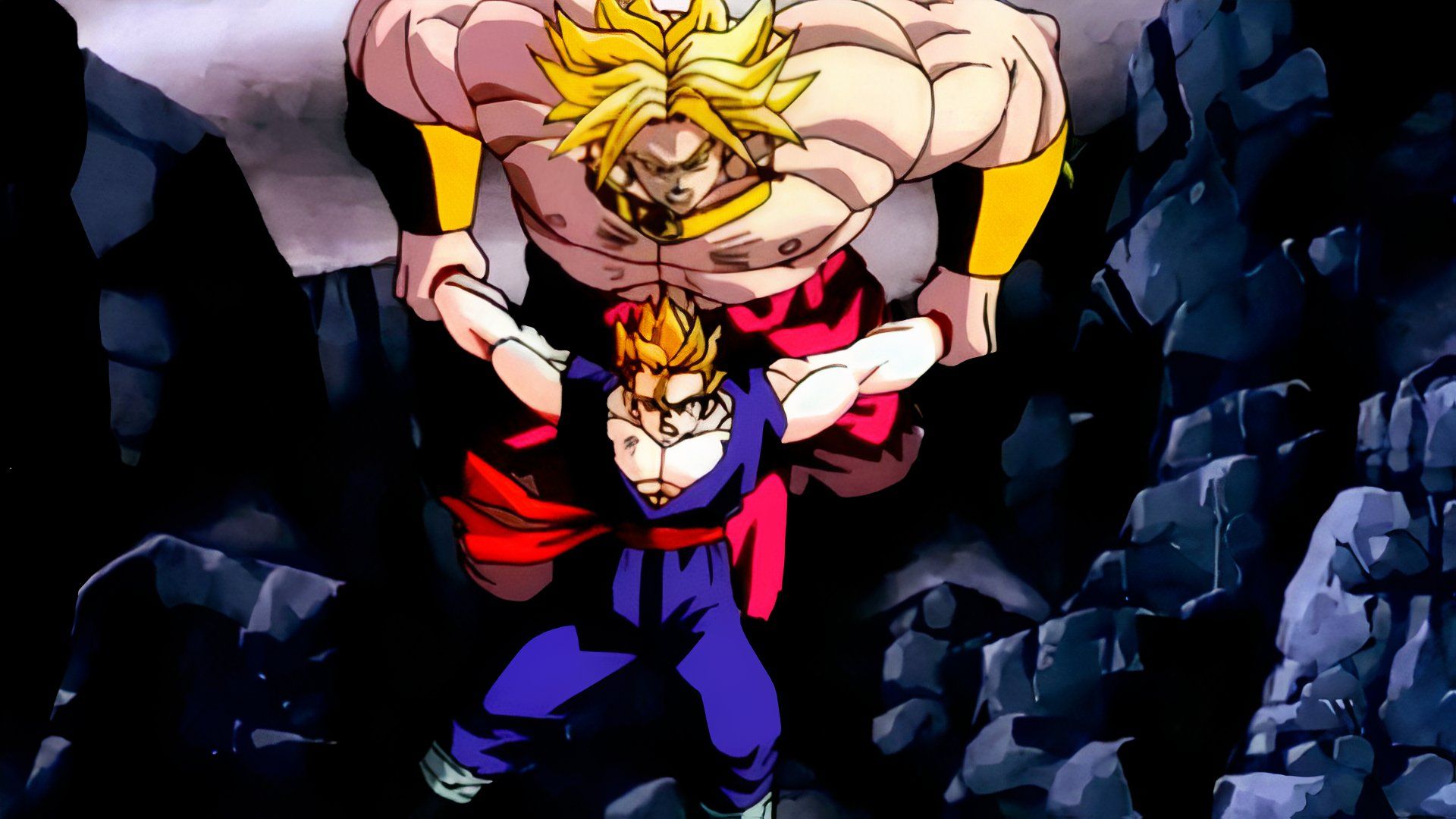 Gohan vs Broly in Dragon Ball Z: Broly Second Coming.