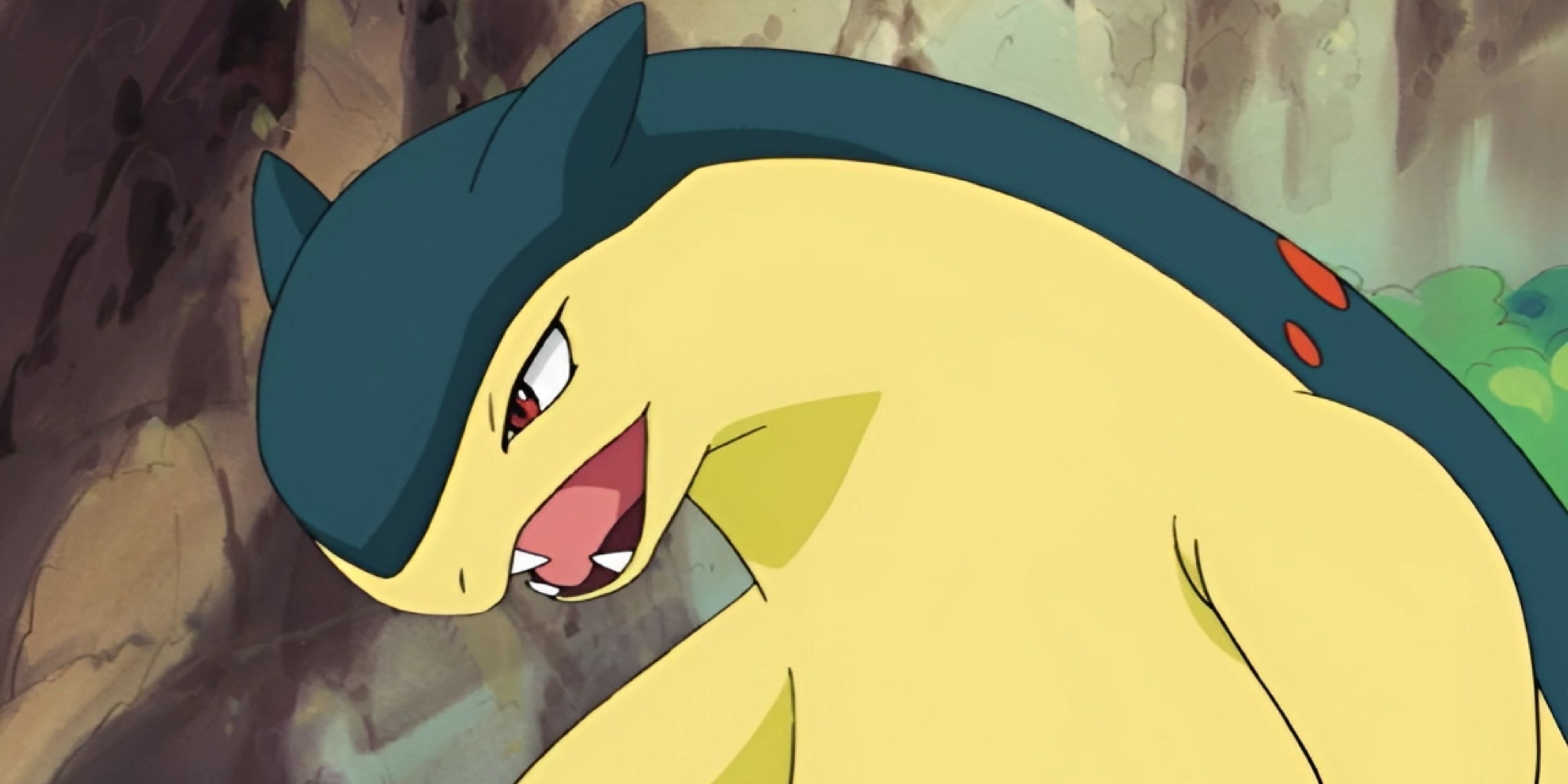pokemon's typhlosion looking downbeat.