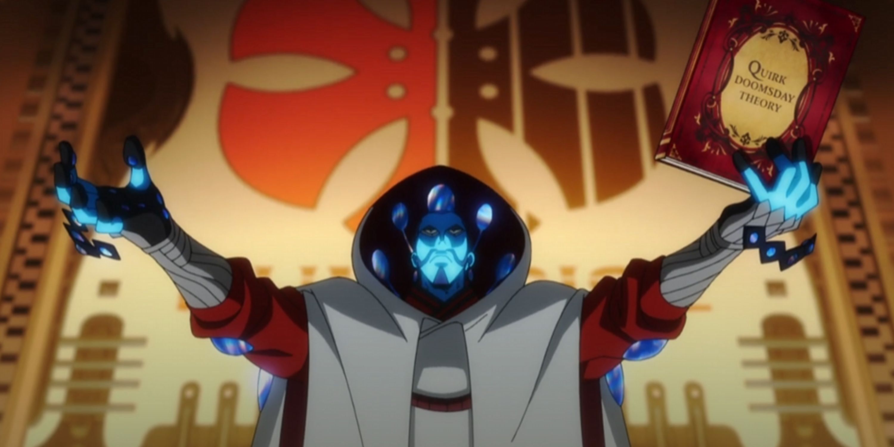 Flect Turn preaches to his cult in My Hero Academia: World Heroes' Mission.