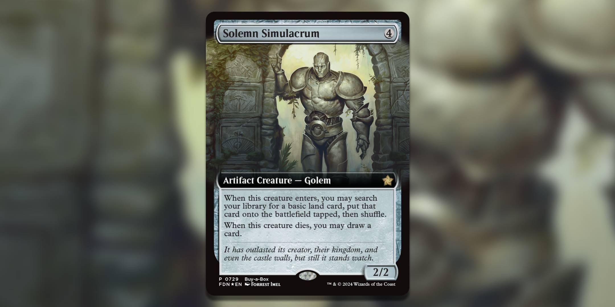 The Magic the Gathering Card Solemn Simularcrum by Forrest Imel.