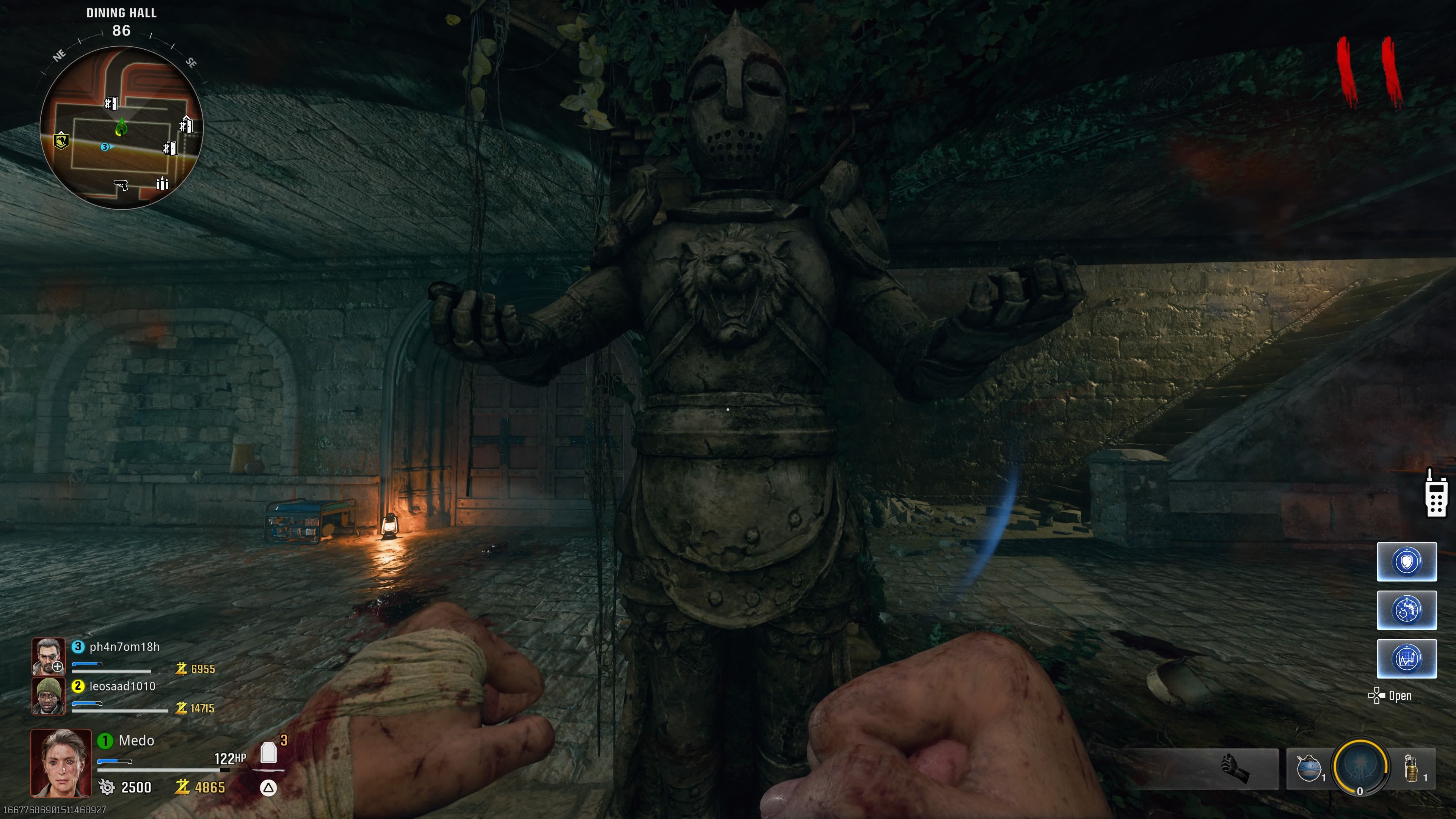Player standing in front of the statue with the lion crest - bo6