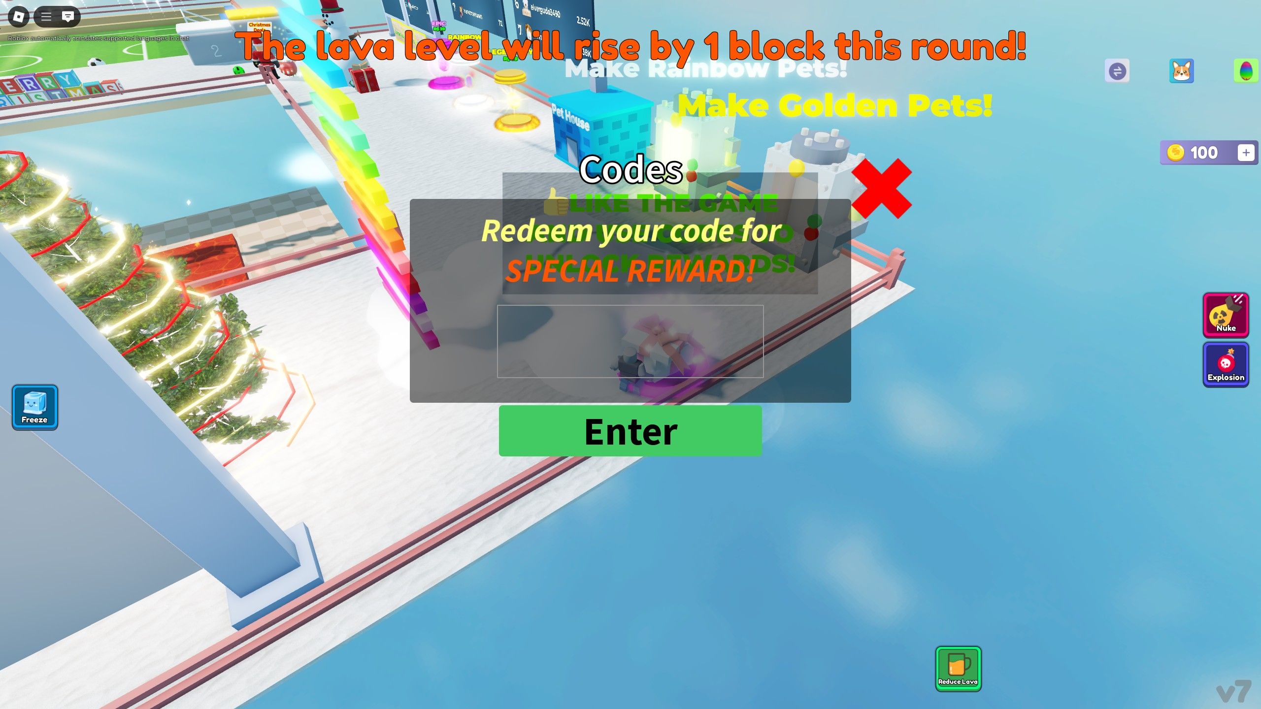 the codes box in Guess Football Players on Roblox 