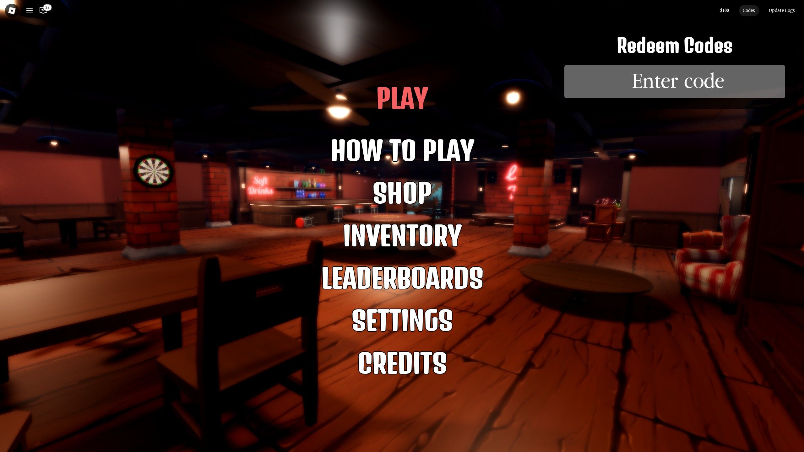 the codes box in  Liar's Table on Roblox
