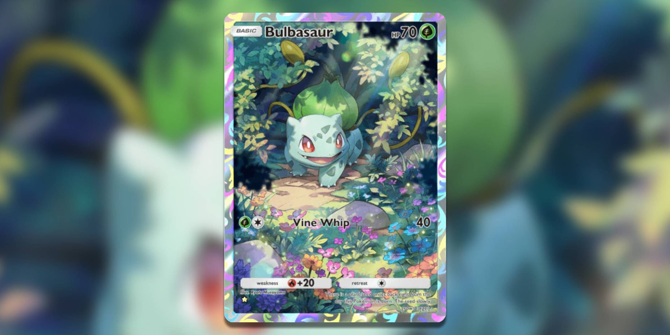 The Pokemon TCG Pocket card Bulbasaur by Ryota Murauyama.