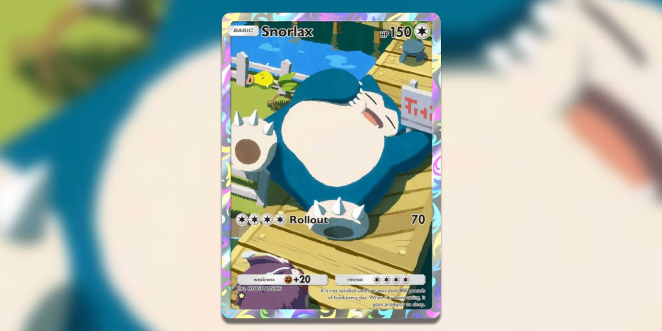 The Pokemon TCG Pocket card Snorlax by HYOGONOSUKE.