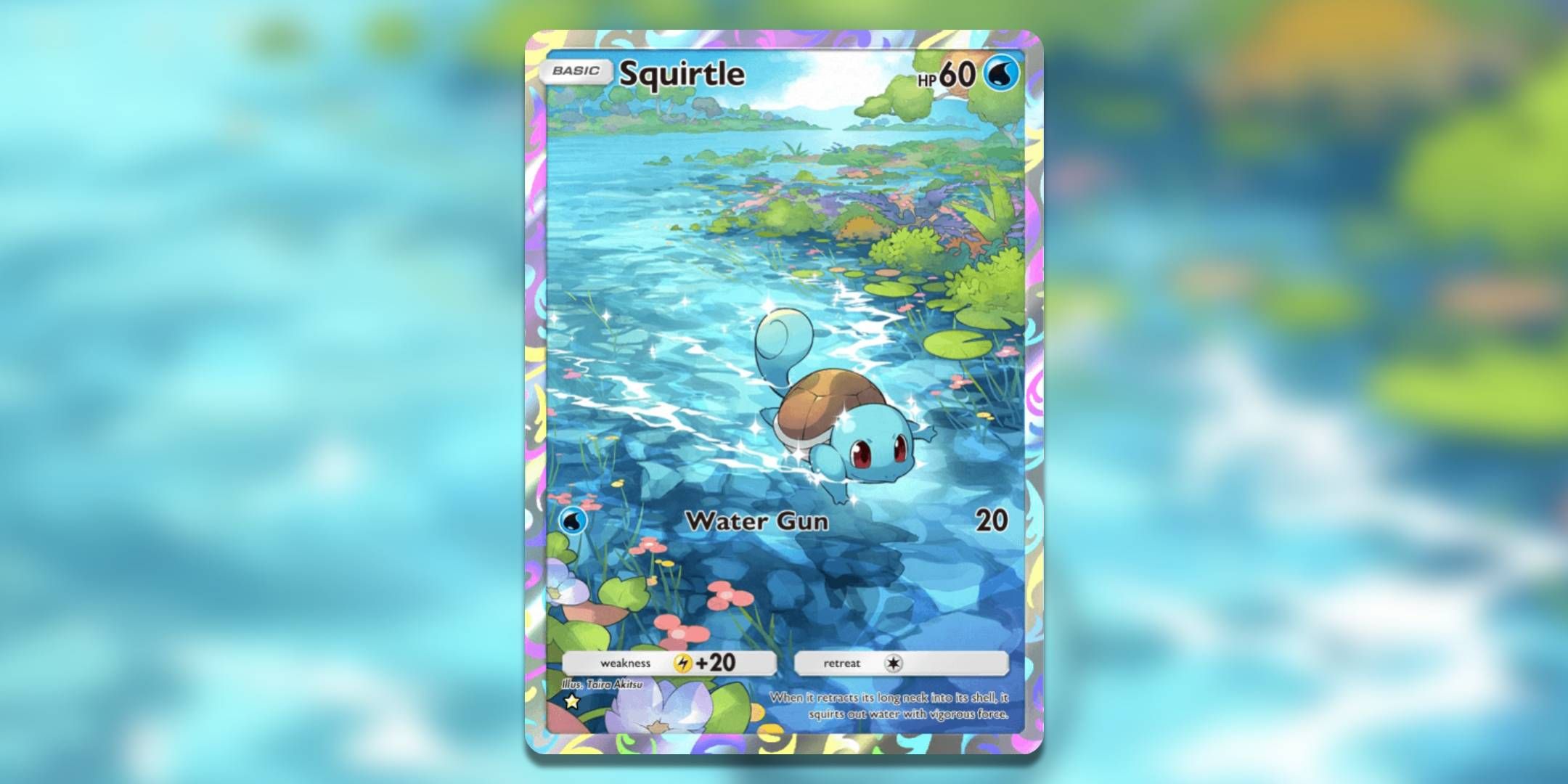 The Pokemon TCG Pocket card Squirtle by Taira Akitsu.