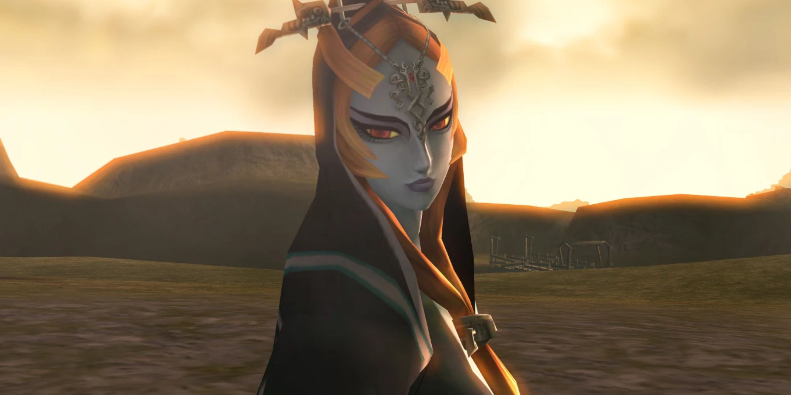 A close-up of Midna in her true form in The Legend of Zelda Twilight Princess.