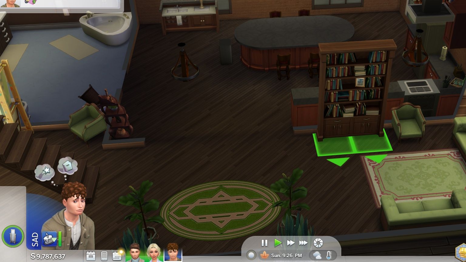 Image of The Sims 4 in live mode showing the mod LiveDrag by Twisted Mexi.