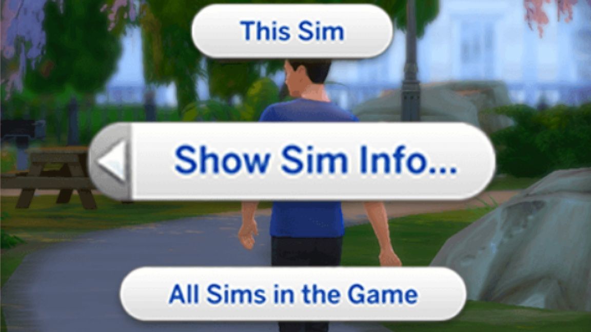 Image of the Show Sim Info Panel From Show Sim Info Mod By Frankk for The Sims 4.