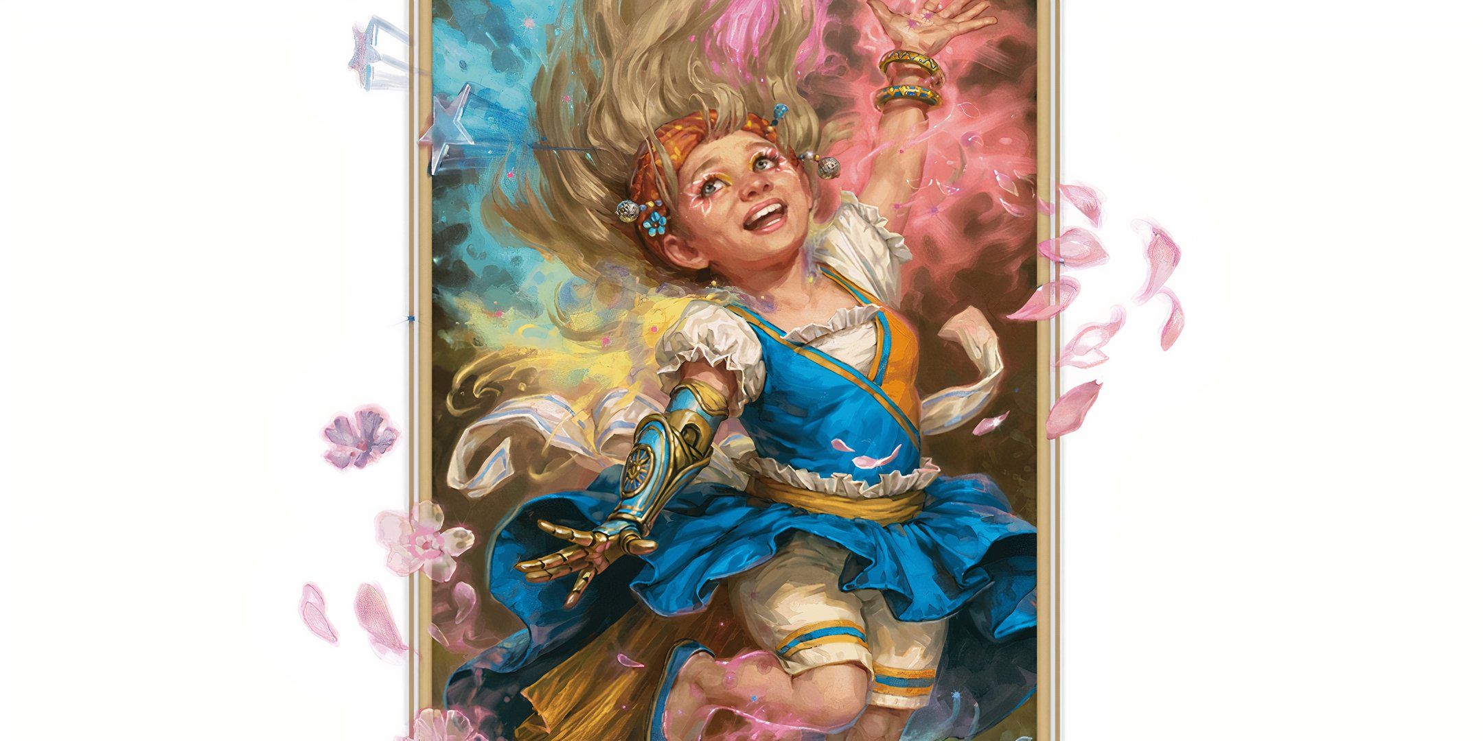 A wild magic sorcerer jumping for joy in Dungeons & Dragons.