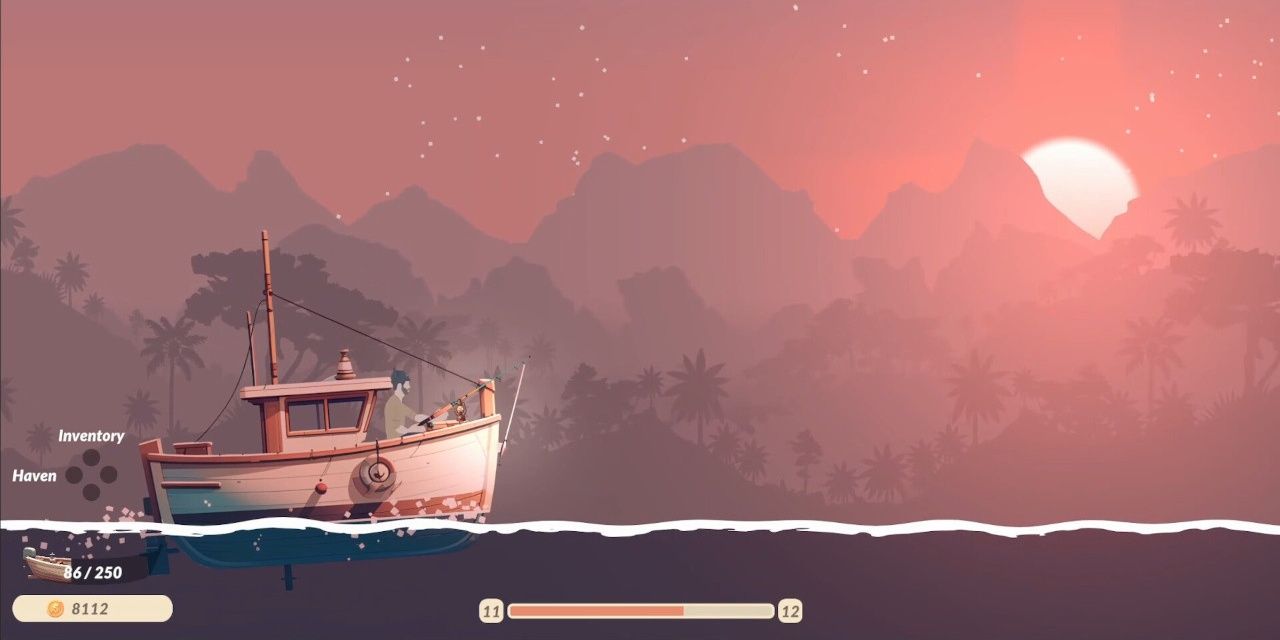 Fishing Valley: Leaving a harbour to head out to sea in a jungle area.