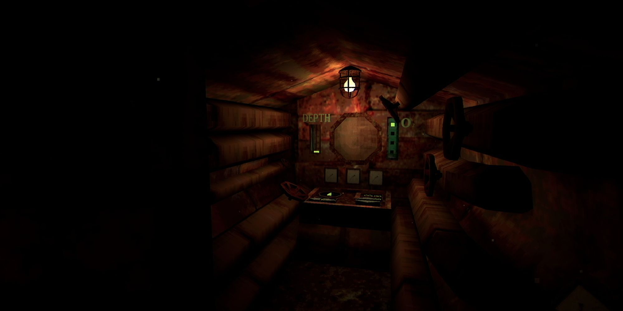 The interior of the submarine in Iron Lung.