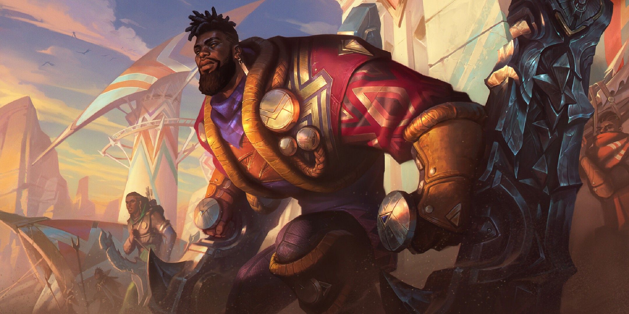 League of Legends image showing the splash art for Ksante.