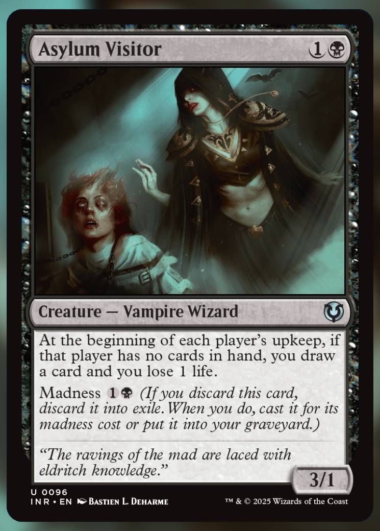 Magic The Gathering Asylum Visitor Card.