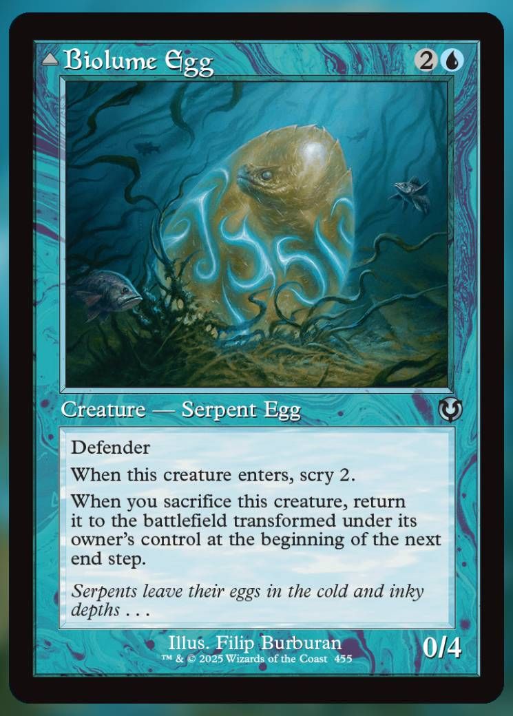 Magic The Gathering Biolume Egg Alt Card.