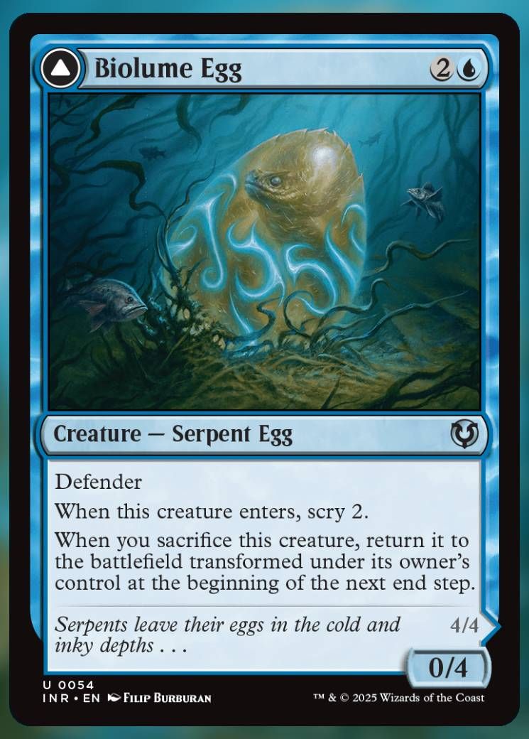 Magic The Gathering Biolume Egg Card.