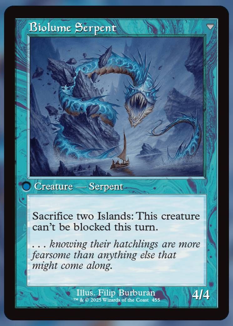 Magic The Gathering Biolume Serpent Alt Card.