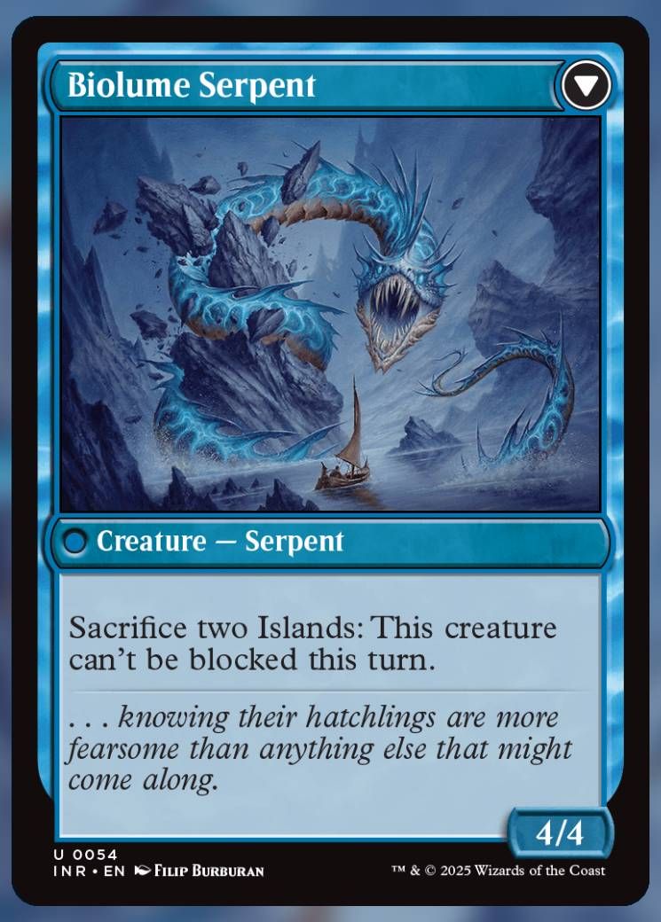 Magic The Gathering Biolume Serpent Card.