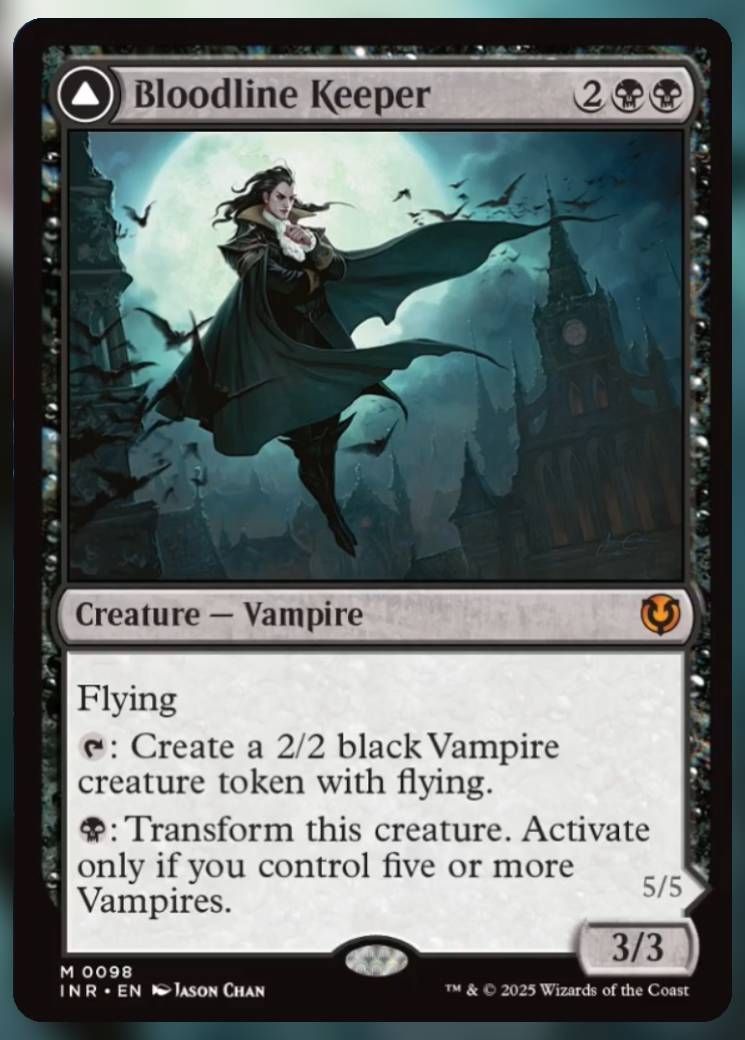 Magic The Gathering Bloodline Keeper Card.