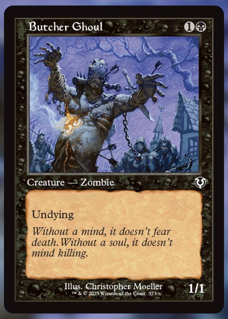 Magic The Gathering Butcher Ghoul Alt Card.