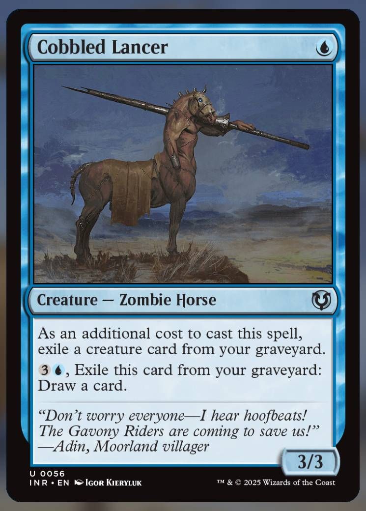 Magic The Gathering Cobbled Lancer Card.
