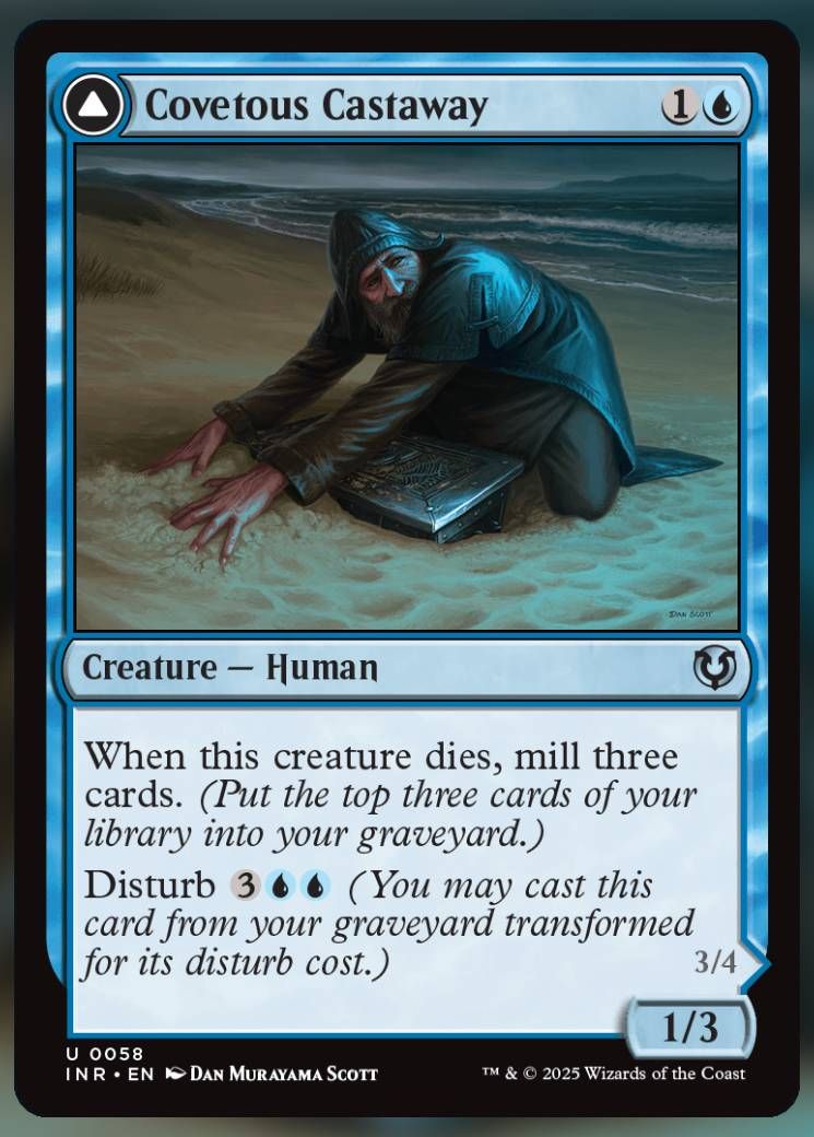 Magic The Gathering Covetous Castaway Card.