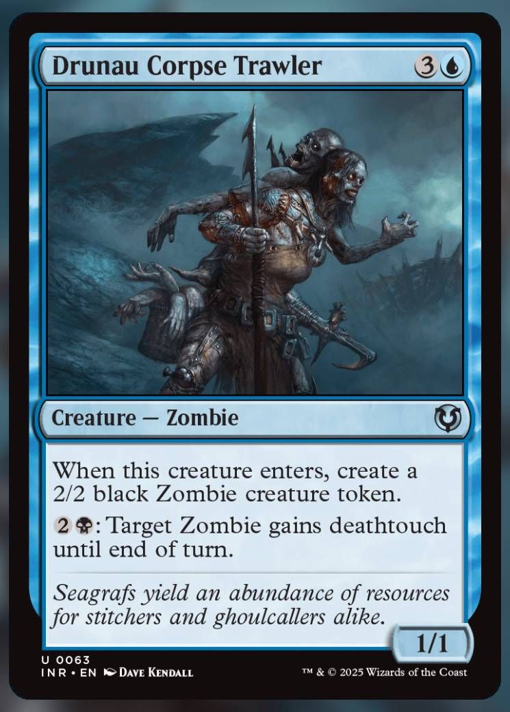 Magic The Gathering Drunau Corpse Trawler Card.