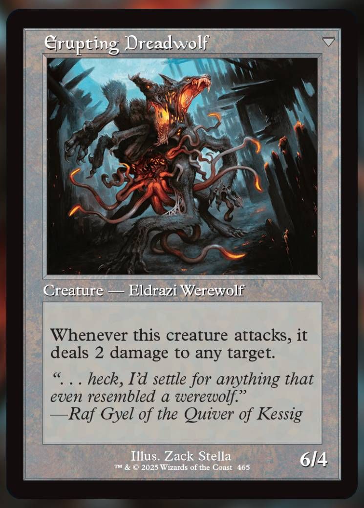 Magic The Gathering Erupting Dreadwolf Alt Card.
