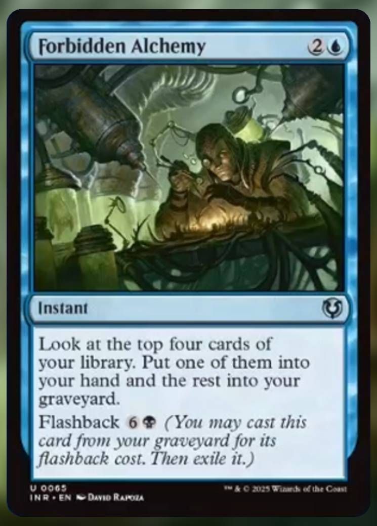 Magic The Gathering Forbidden Alchemy Card.
