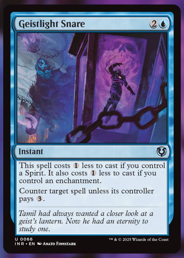 Magic The Gathering Geistlight Snare Card.