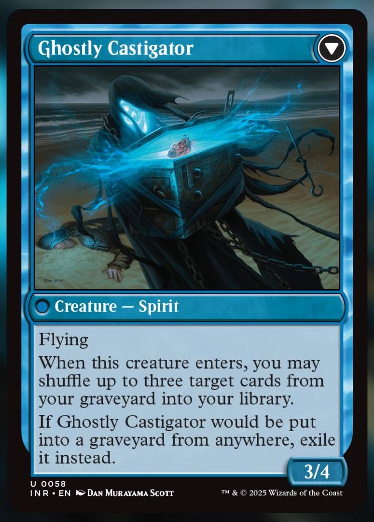 Magic The Gathering Ghostly Castigator Card.