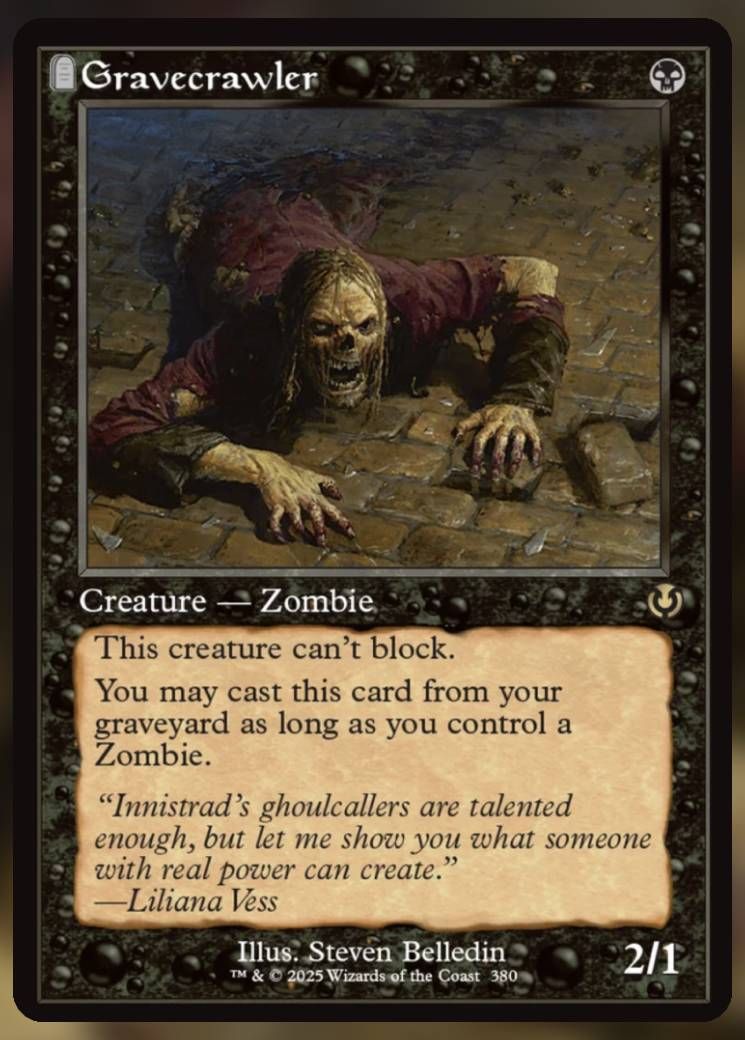 Magic The Gathering Gravecrawler Alt Card.