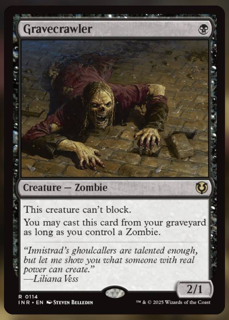 Magic The Gathering Gravecrawler Card.