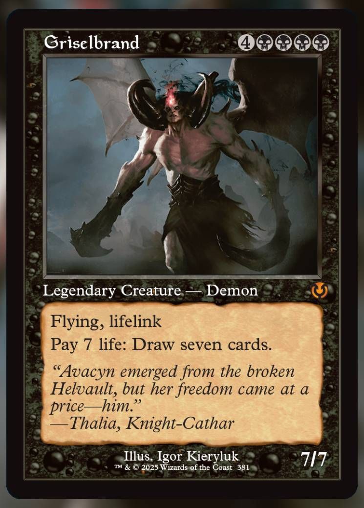 Magic The Gathering Griselbrand Alt Card.