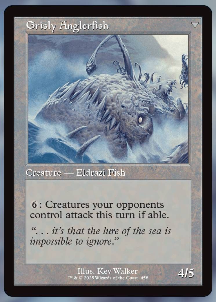 Magic The Gathering Grisly Anglerfish Alt Card.
