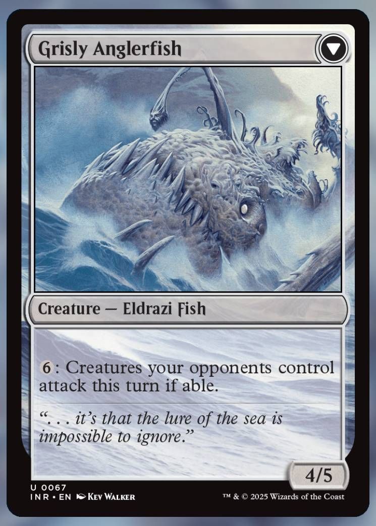 Magic The Gathering Grisly Anglerfish Card.