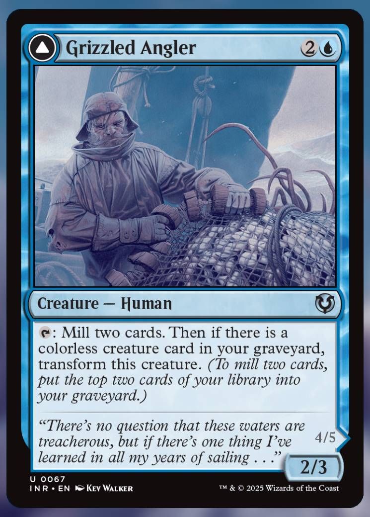 Magic The Gathering Grizzled Angler Card.