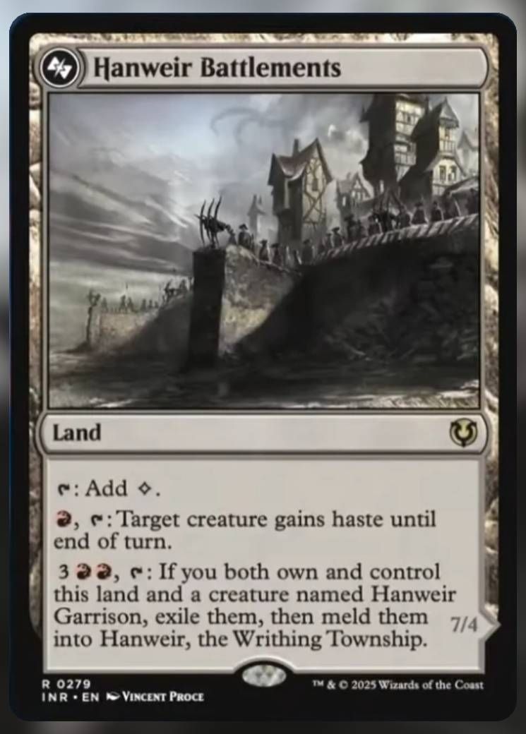Magic The Gathering Hanweir Battlements Card.