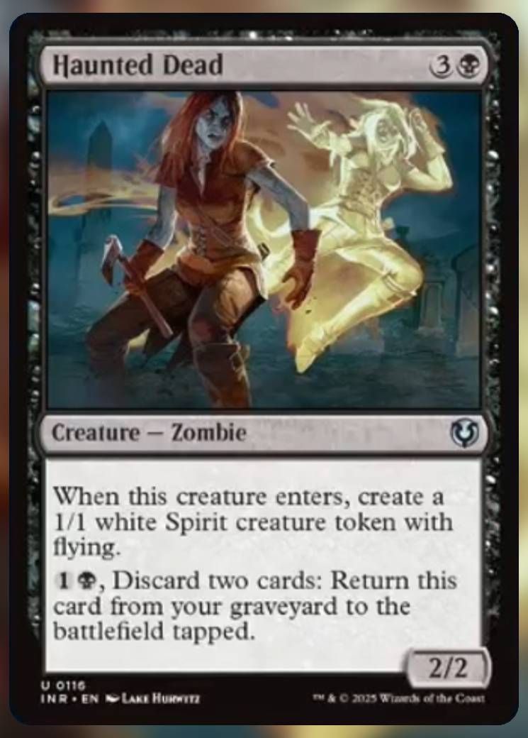 Magic The Gathering Haunted Dead Card.