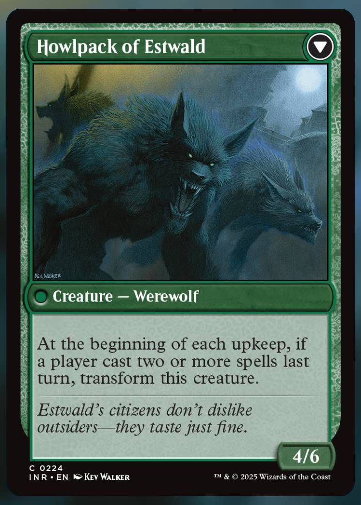 Magic The Gathering Howlpack of Estwald Card.