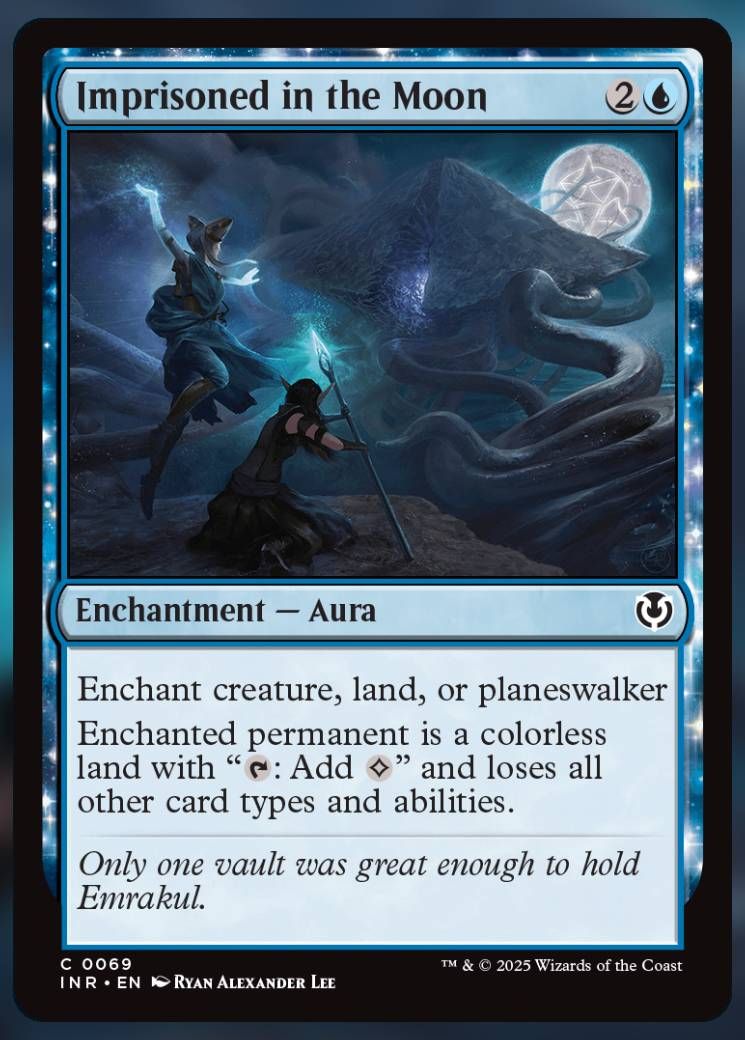 Magic The Gathering Imprisoned in the Moon Card.