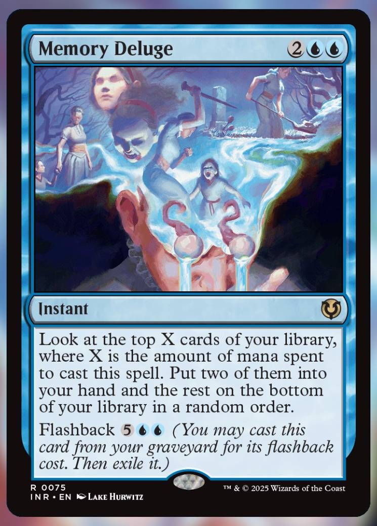 Magic The Gathering Memory Deluge Card.