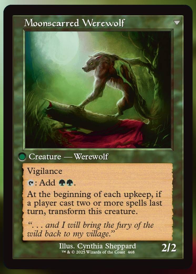 Magic The Gathering Moonscarred Werewolf Alt Card.