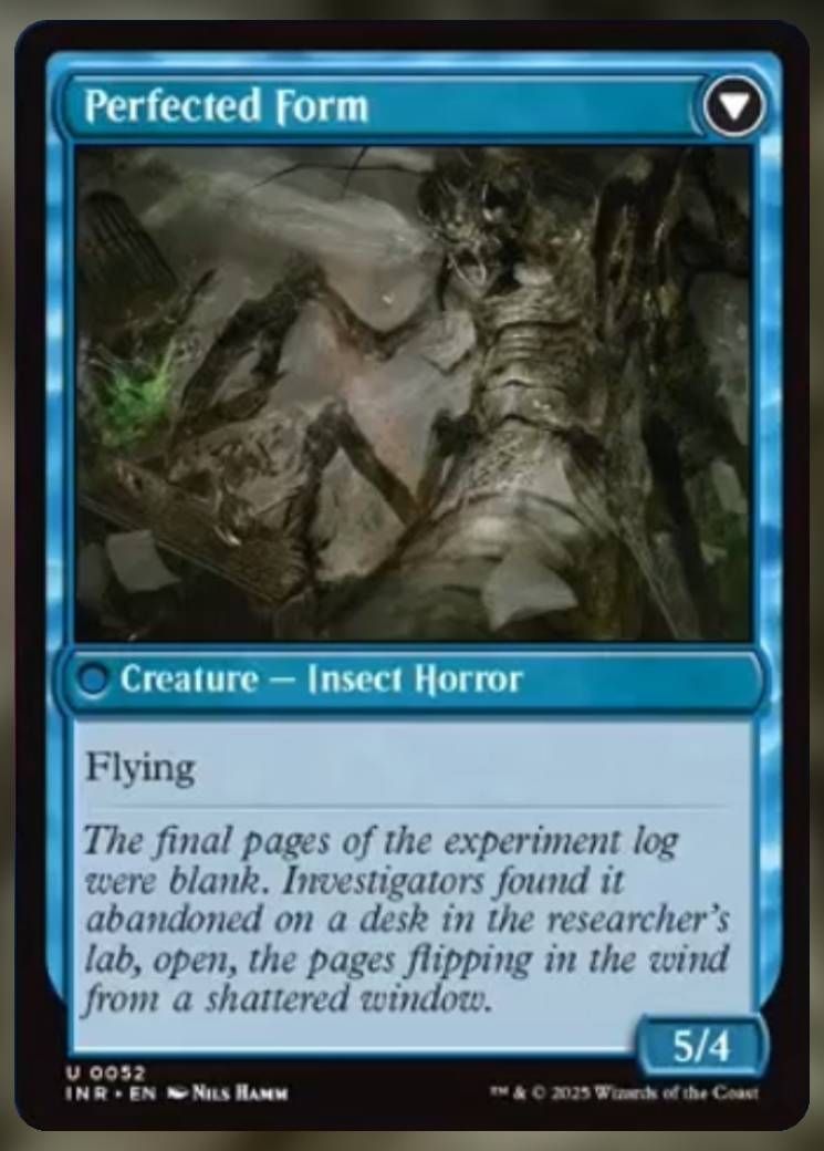 Magic The Gathering Perfected Form Card.